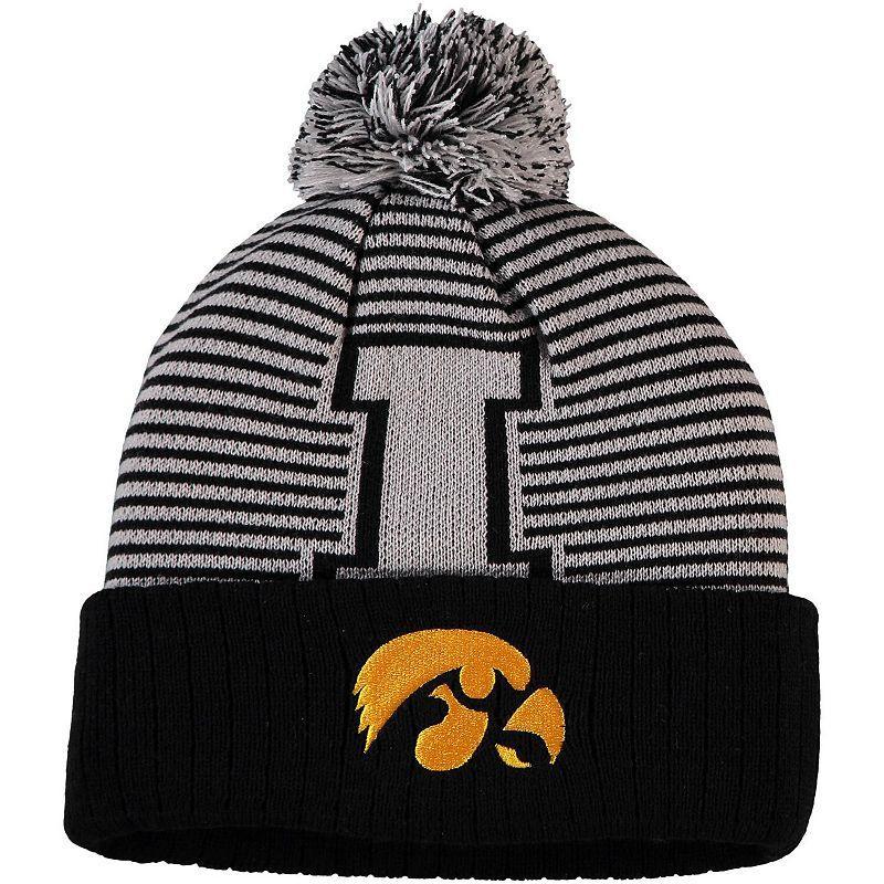 Mens Top of the World Iowa Hawkeyes Line Up Cuffed Knit Hat with Pom Product Image