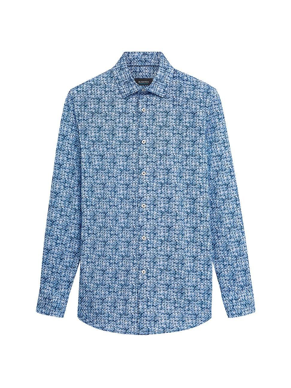 Mens James Diamond Ooohcotton Long-Sleeve Button-Down Shirt Product Image