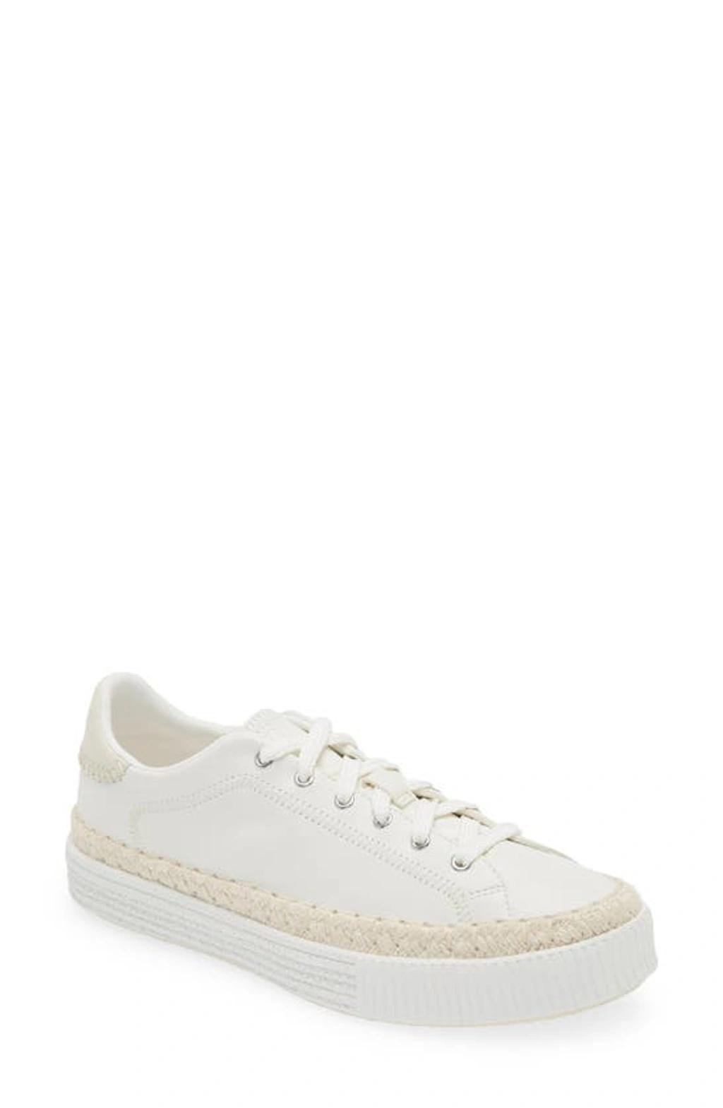 Telma Leather Espadrille Sneakers In White Product Image