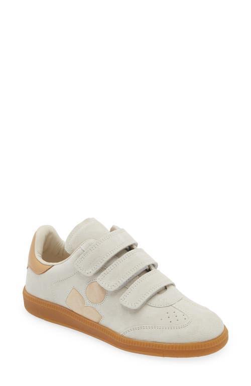 Beth Mixed Leather Triple-grip Sneakers In Ecru Product Image