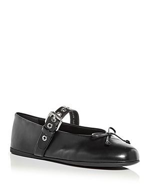 Miu Miu Womens Buckle Ballet Flats Product Image