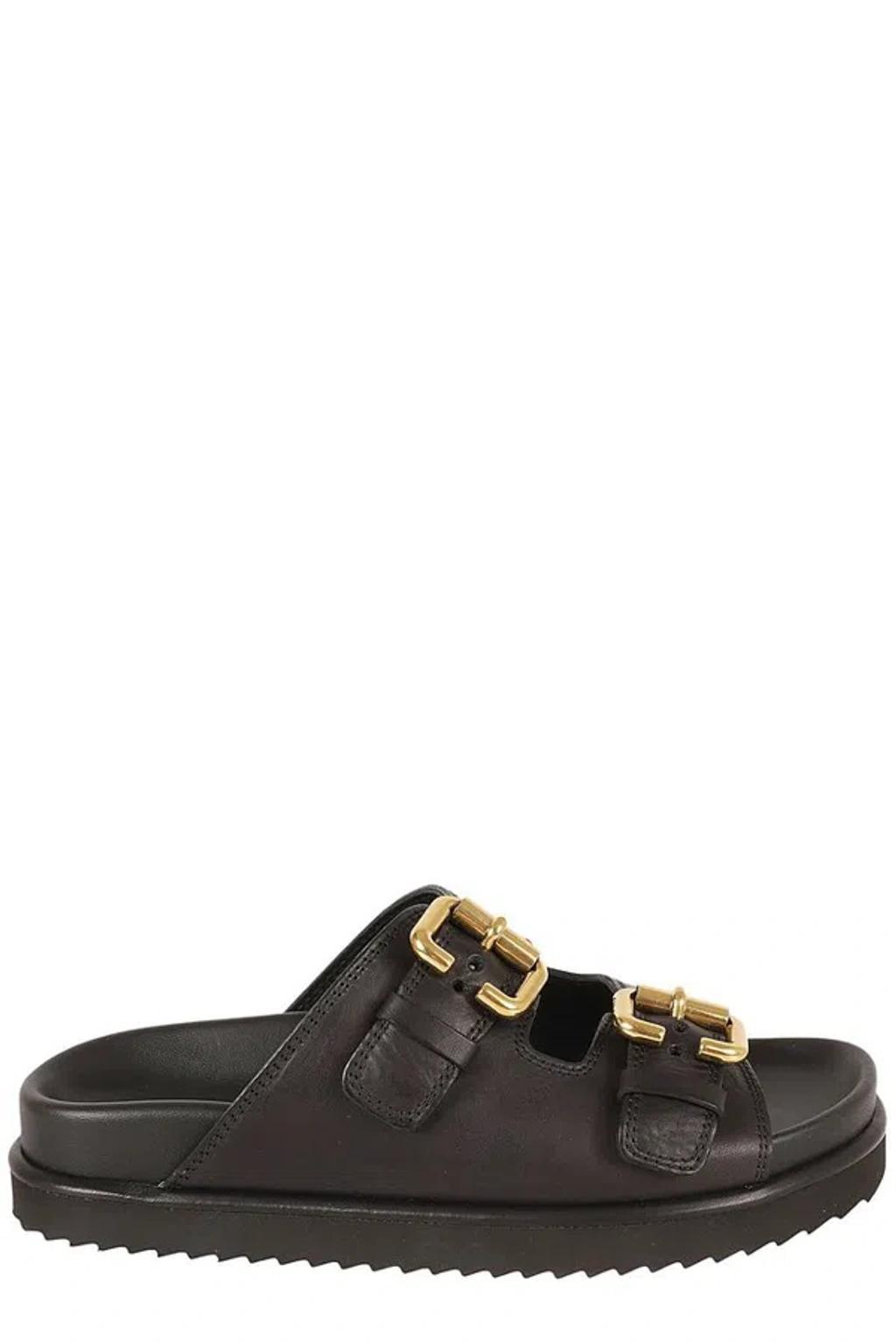 Nil Leather Sandals In Black Product Image