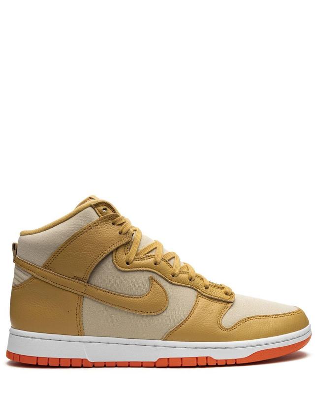 NIKE Dunk High "gold Canvas" Sneakers Product Image