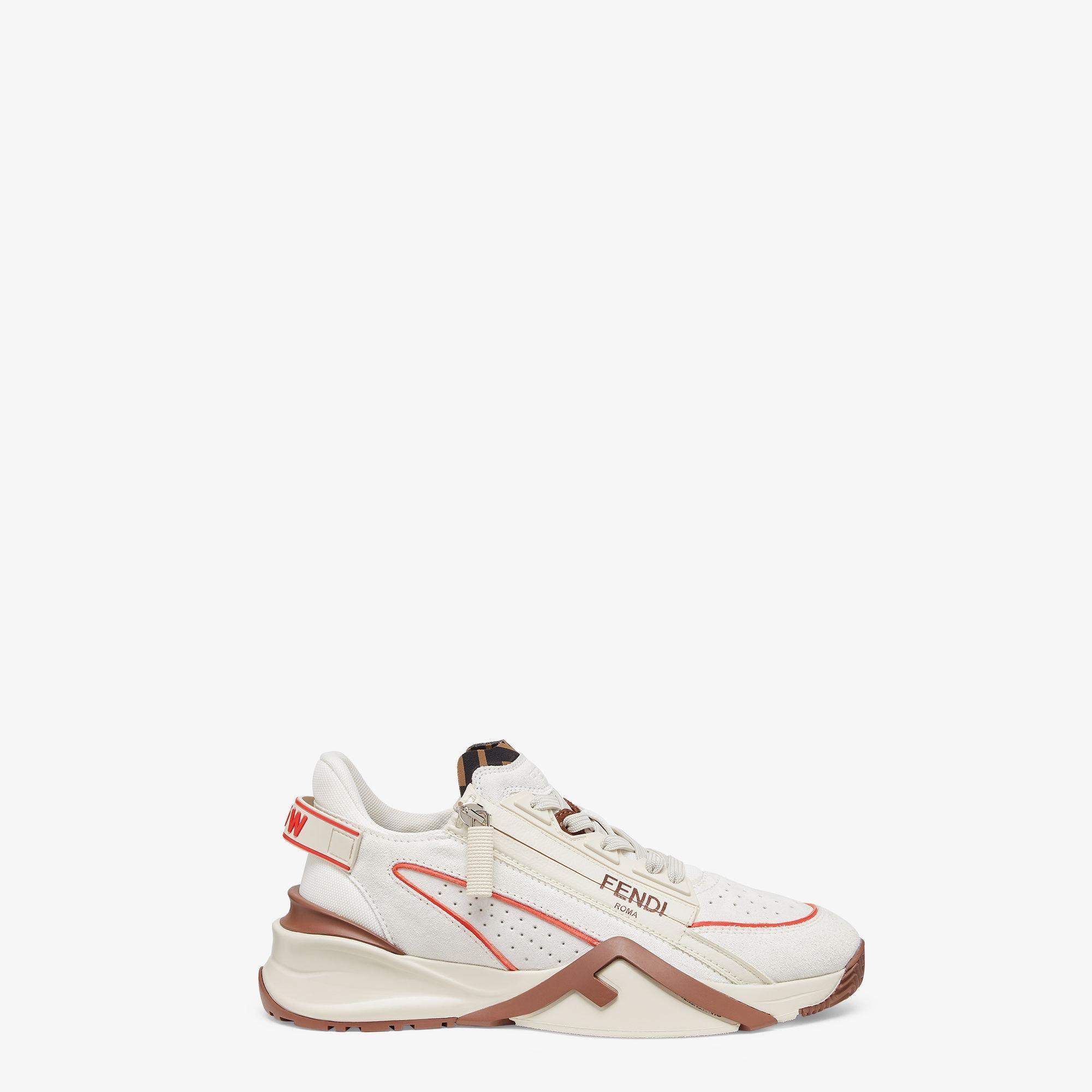 Fendi FlowWhite leather low-tops Product Image