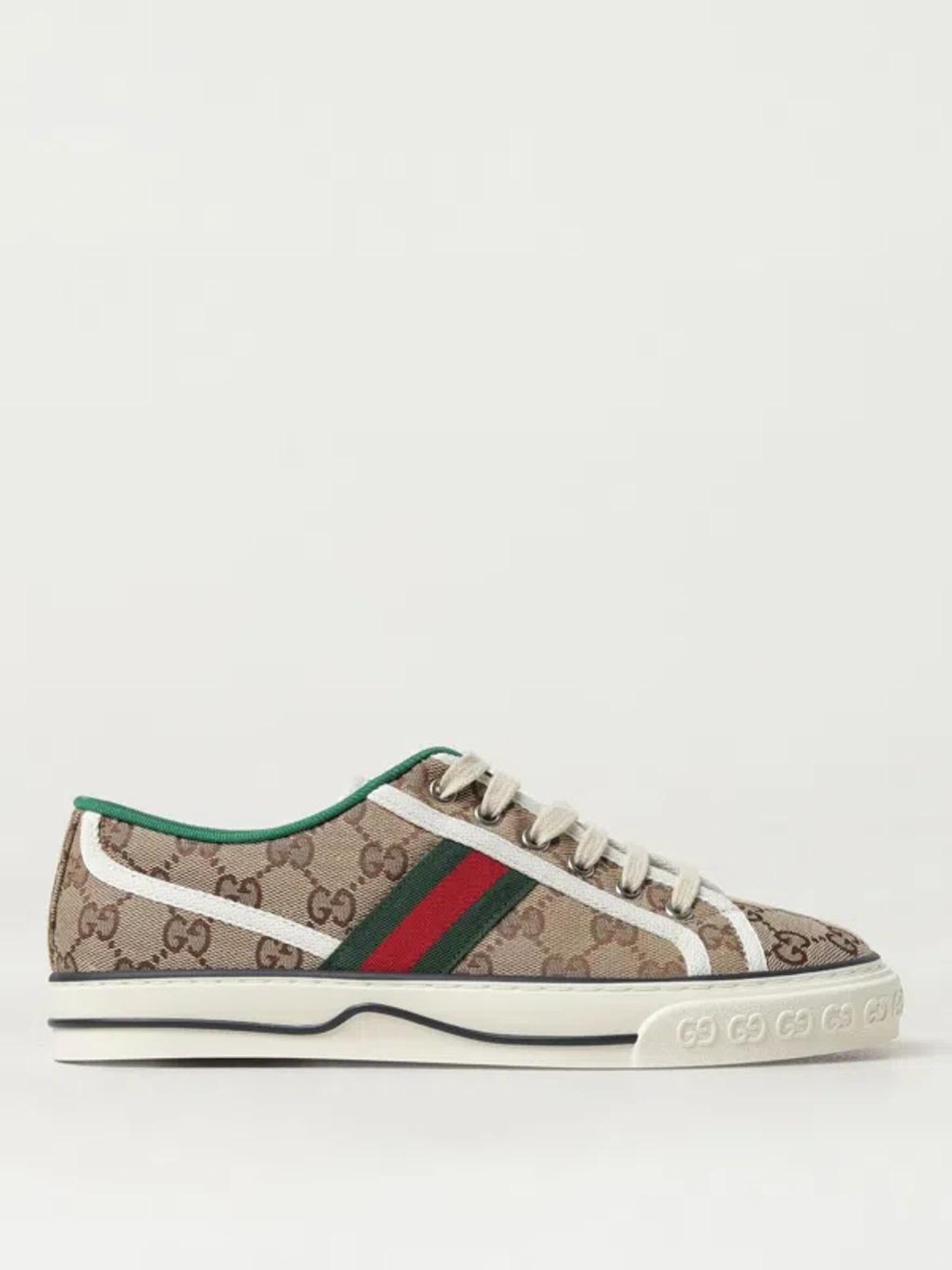 GUCCI Tennis 1977 Canvas Sneakers In Cream Product Image