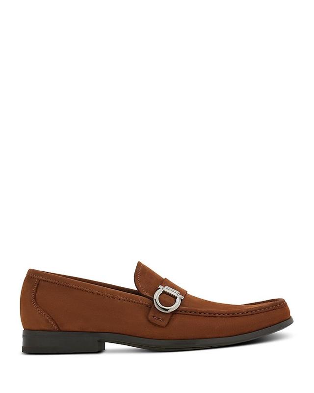 Ferragamo Mens Moccasin Loafers with Gancini Ornament Product Image