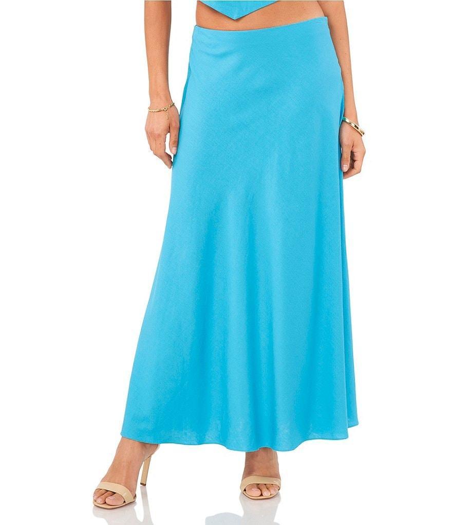 1. STATE Linen Bias Cut A-Line Coordinating Maxi Skirt Product Image