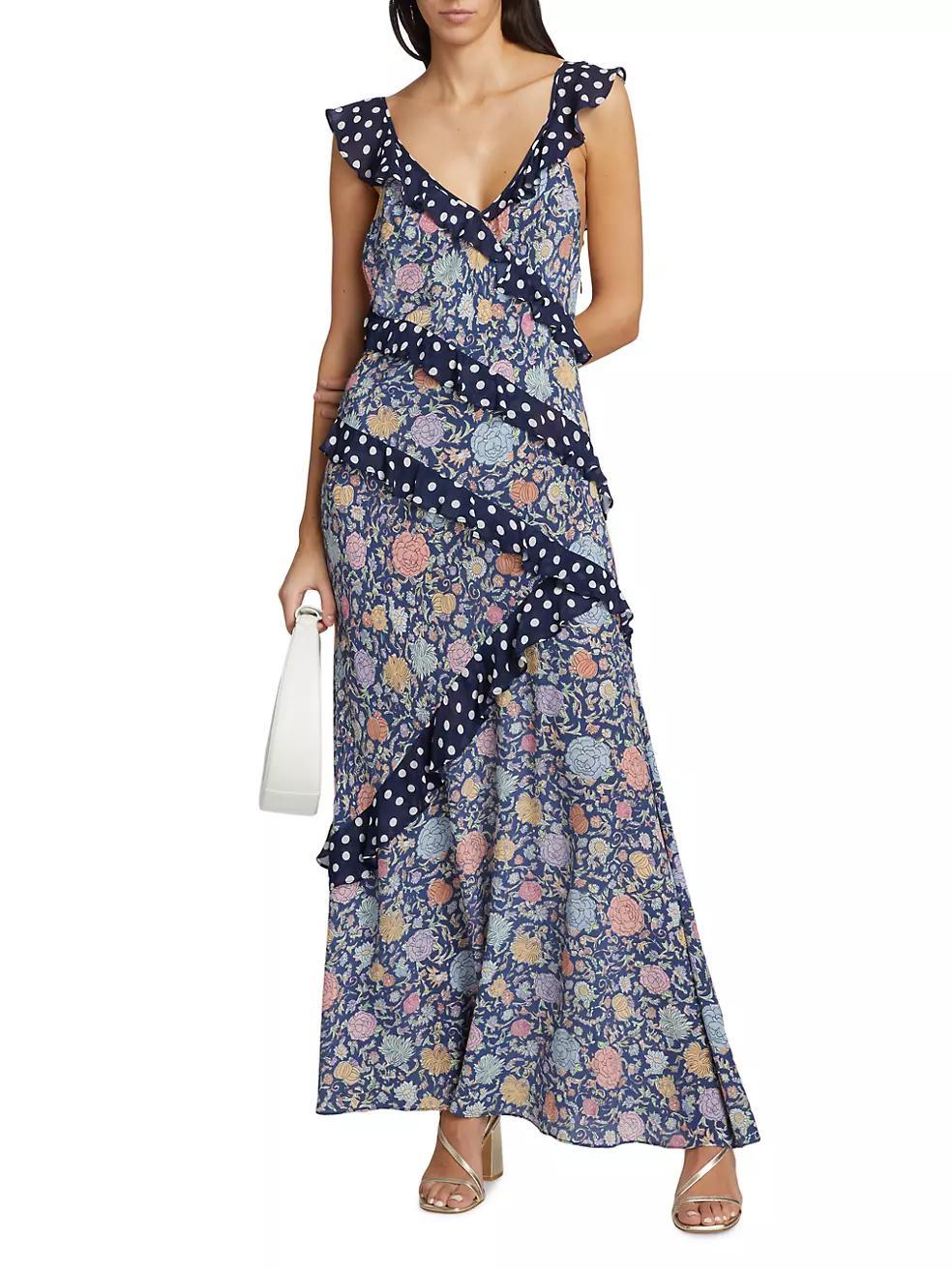 Gail Floral Ruffle Maxi Dress Product Image