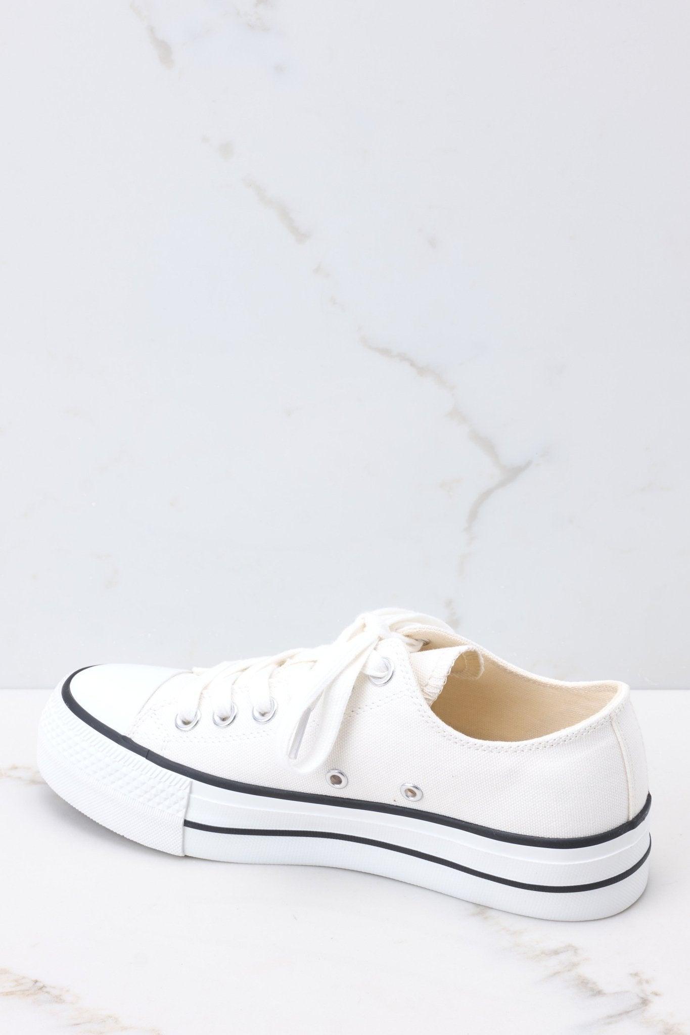 Steppin' Higher White Platform Sneakers Product Image