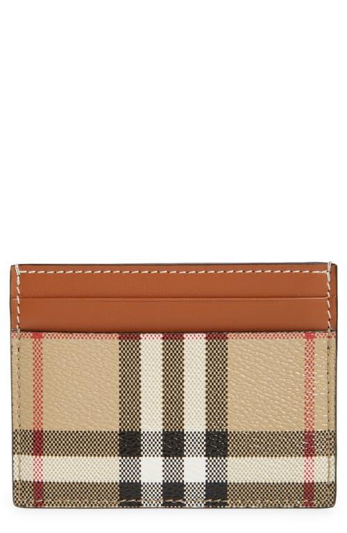 burberry Sandon Check Canvas & Leather Card Case Product Image