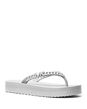Michael Kors Womens Zaza Chain Flip Flop Sandals Product Image