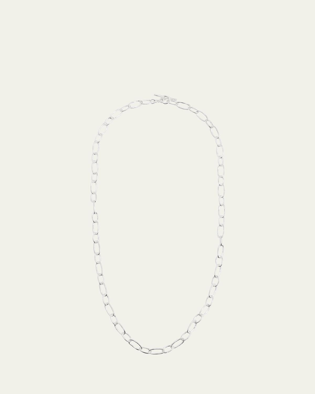 Ippolita 925 Sterling Silver Classico Faceted Oval Link Necklace, 35 Product Image