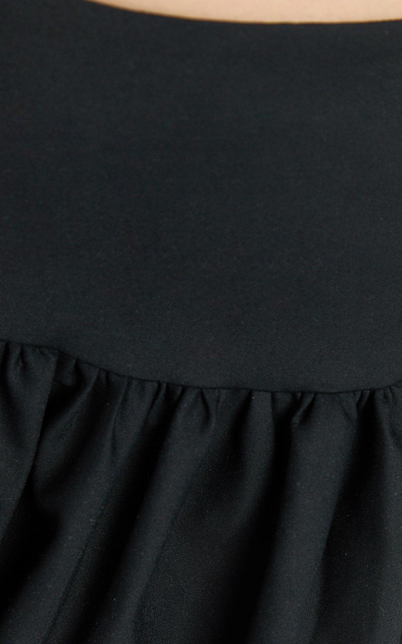 Abellina Mini Skirt - High Waist Bubble Hem Skirt in Black Product Image