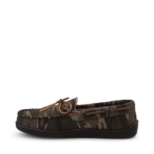 Mens Minnetonka Pile Lined Hardsole Slipper - Camo Product Image