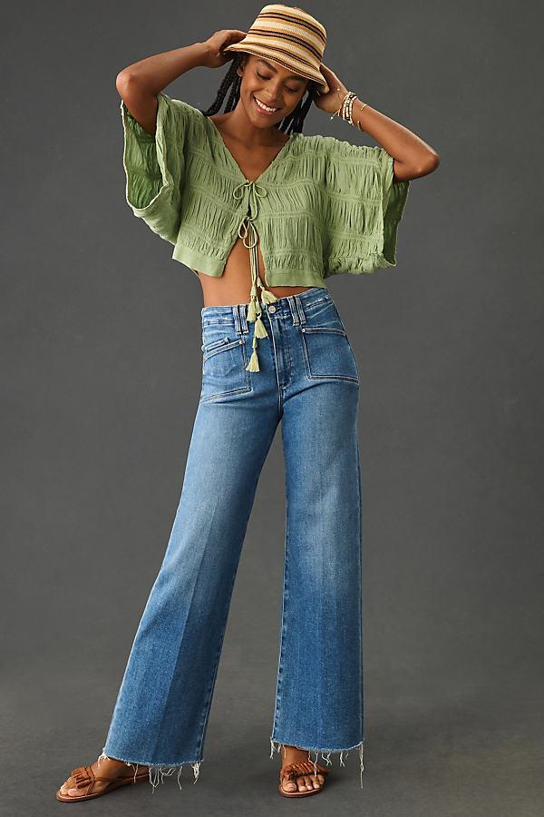 Womens Anessa Raw Wide-Leg Jeans Product Image