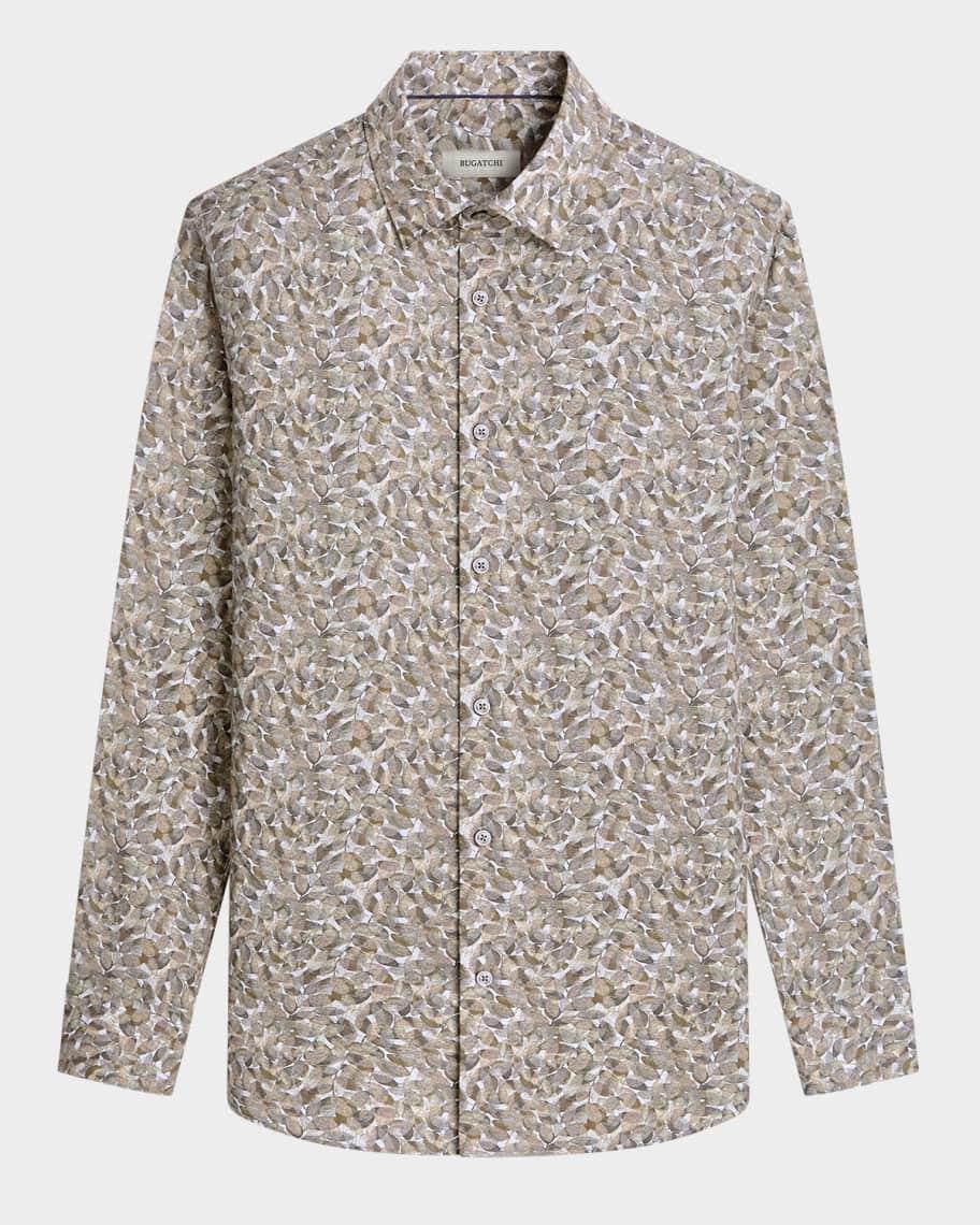 Men's Julian Leaf-Print Sport Shirt Product Image