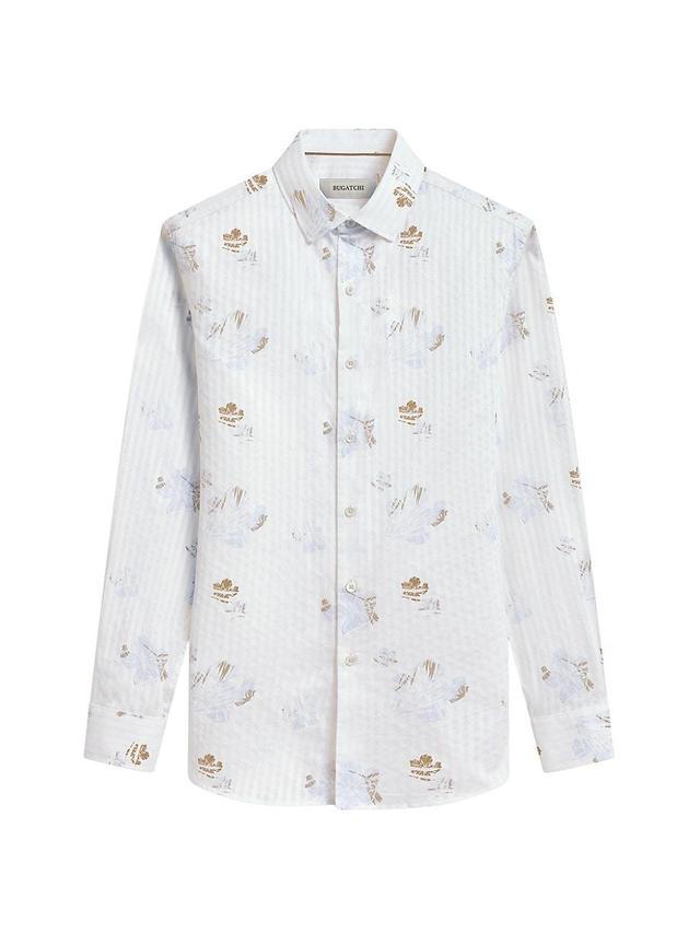 Mens Julian Floral Seersucker Long-Sleeve Shirt Product Image