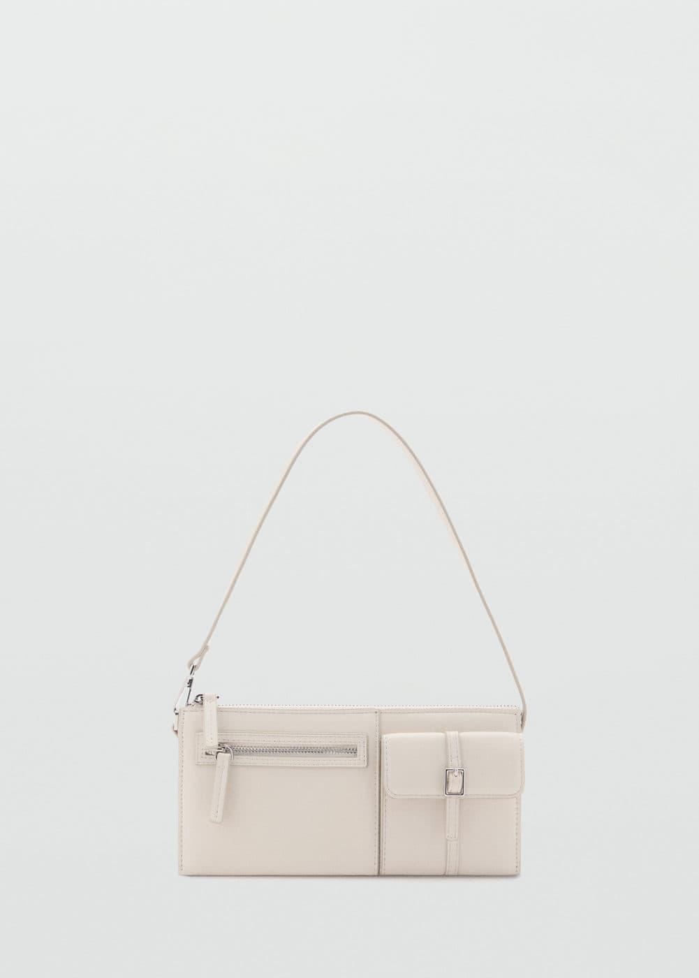 Mango Womens Pockets Detail Shoulder Bag Product Image