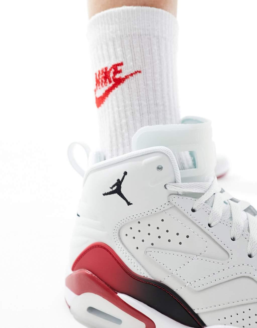 Jordan MVP sneakers in white with red detail  Product Image