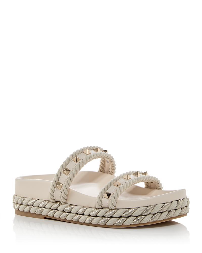 Valentino Garavani Womens Embellished Espadrille Slide Sandals product image