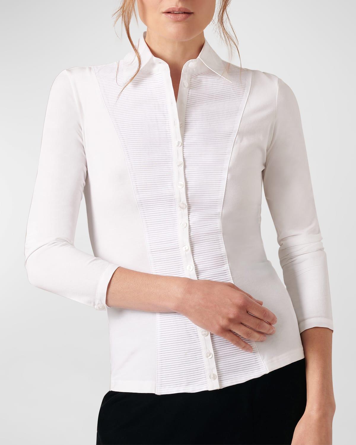 Womens Clodie Pleated Jersey Blouse Product Image