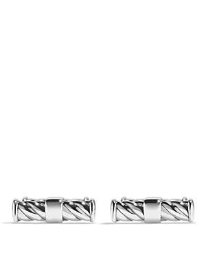 Mens Cable Collection Classic Sterling Silver Cuff Links Product Image