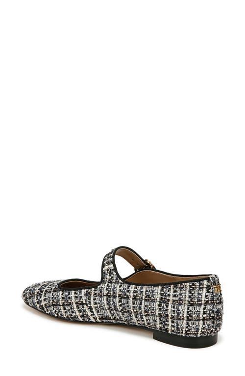 SAM EDELMAN Michaela Mary Jane Flat In Black Tweed Multi Product Image