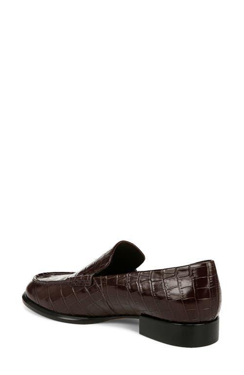 Naomi Croco Embossed Loafers In Cacao Brown Product Image