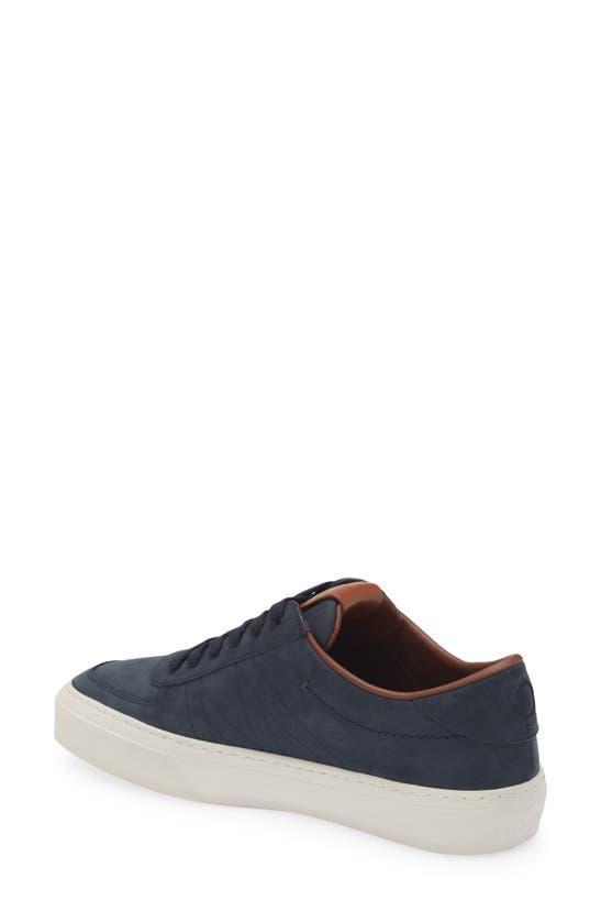 Midnight Blue Leather Monclub Sneakers In Navy Product Image