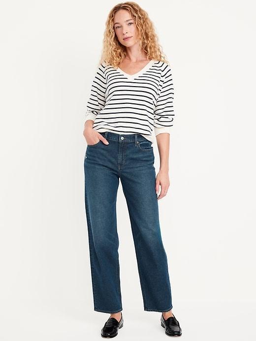 Mid-Rise Boyfriend Ankle Jeans Product Image