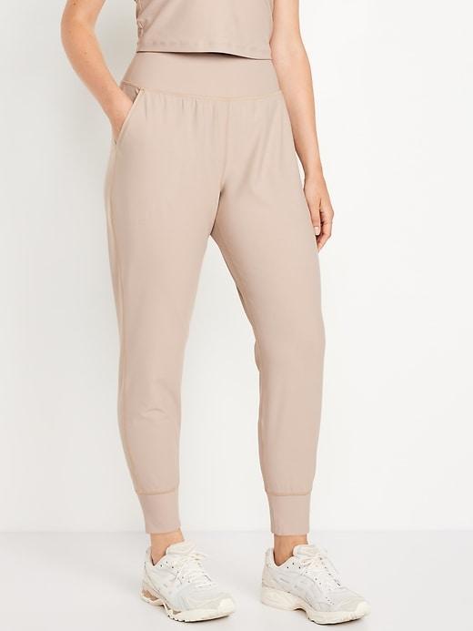 High-Waisted PowerSoft Rib 7/8 Joggers Product Image