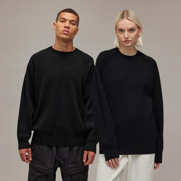 Y-3 Logo Knit Crew Sweatshirt Product Image