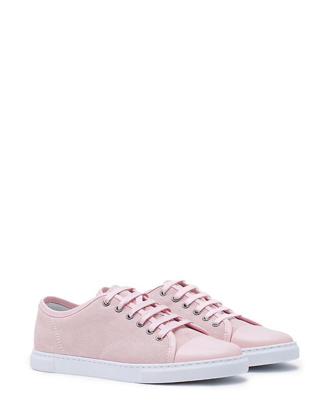 Lanvin Womens Dbb1 Leather And Suede Sneakers Product Image