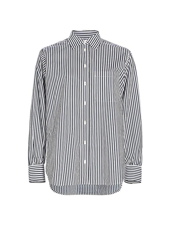 FRAME Oversize Stripe Pocket Organic Cotton Shirt Product Image