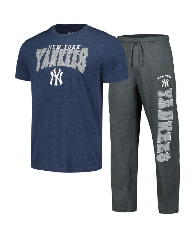 Mens Concepts Sport Charcoal New York Yankees Meter T-shirt and Pants Sleep Set - Charcoal Product Image