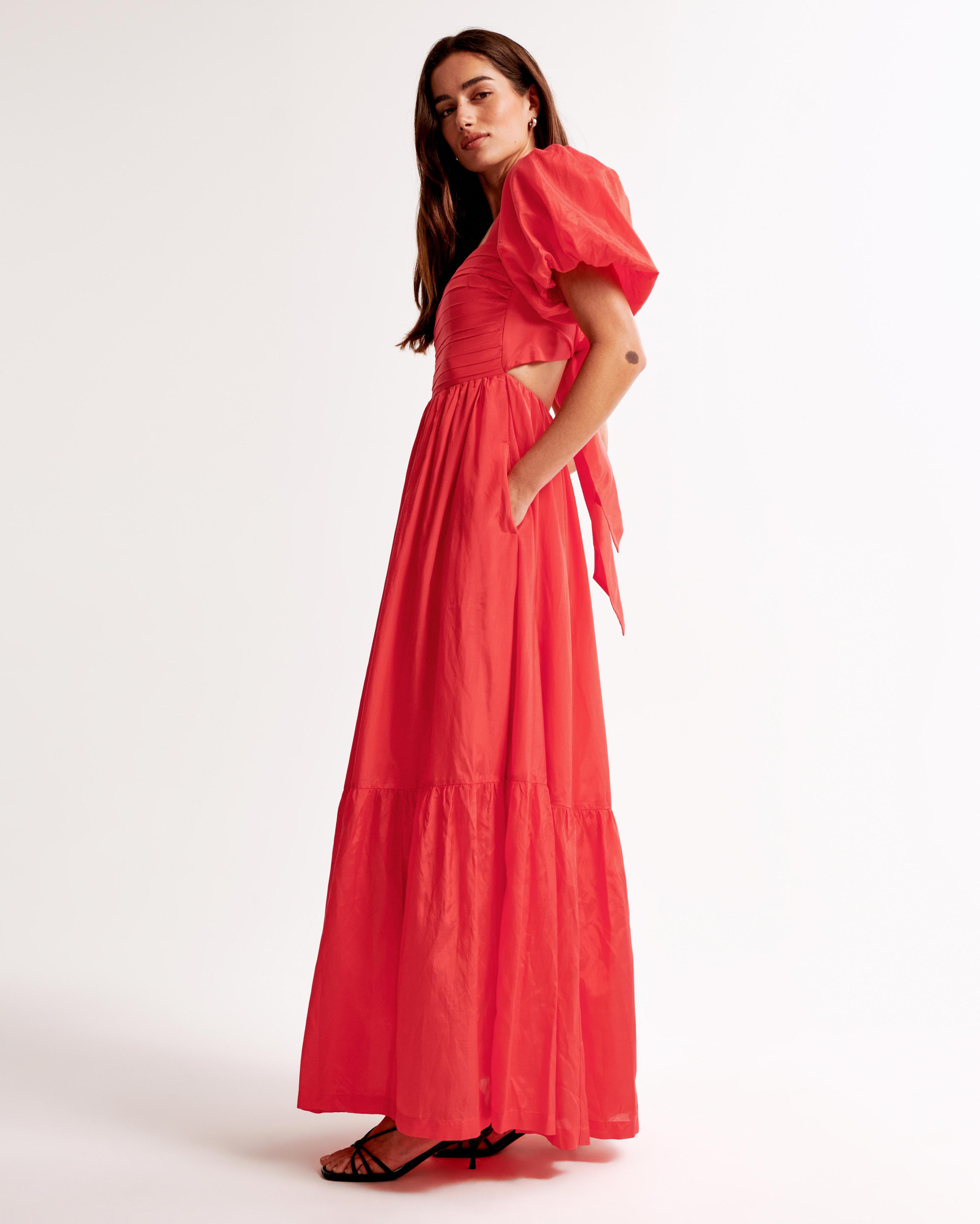 The A&F Emerson Drama Bow-Back Maxi Dress Product Image