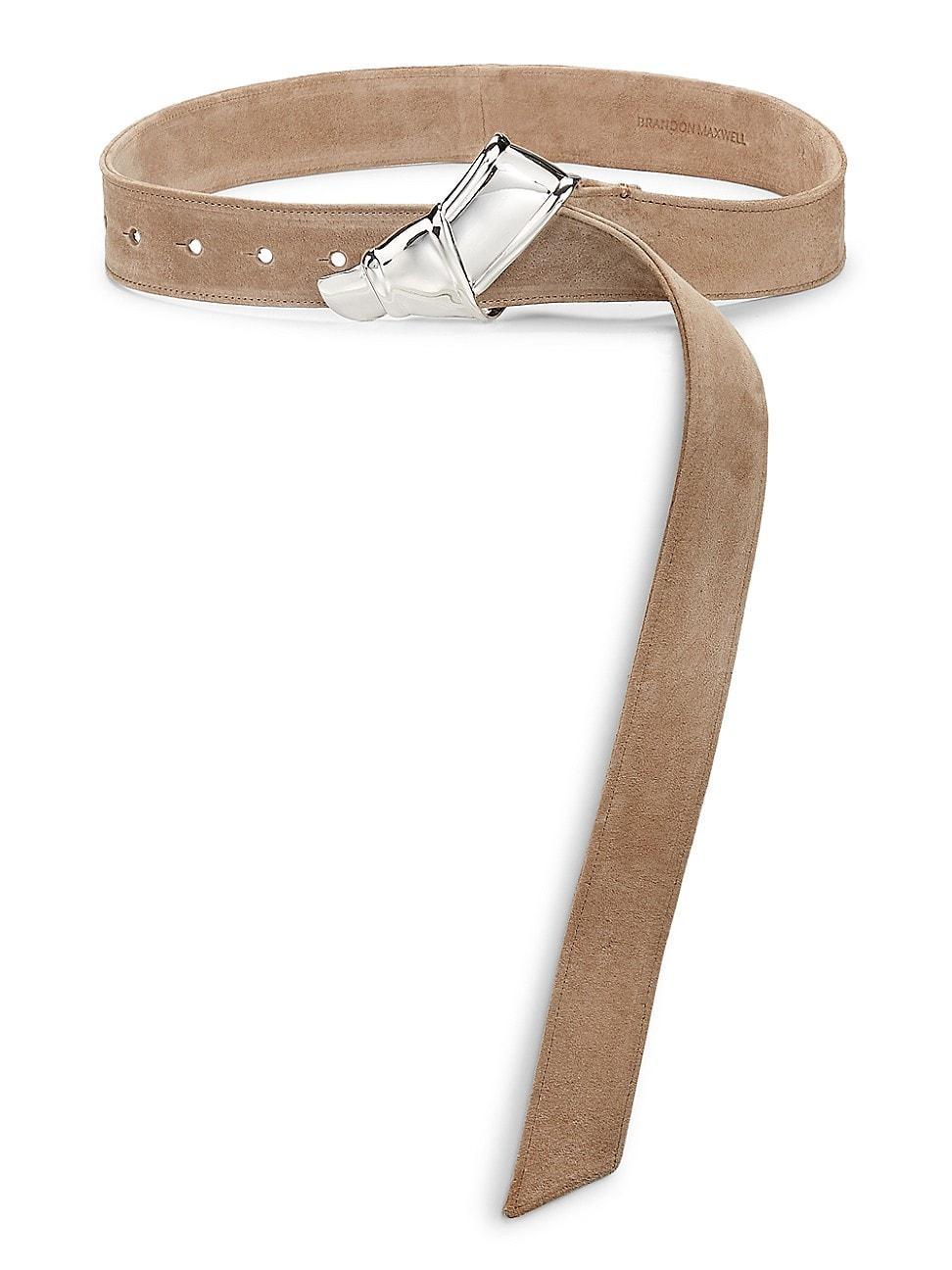 Womens Cleo Leather Knot Buckle Belt Product Image