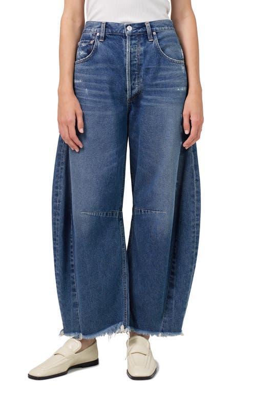 Womens Horseshoe Straight Wide-Leg Jeans Product Image