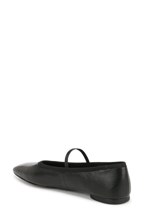 Vivian Leather Mary Jane Ballerina Flats In Black Leather Product Image