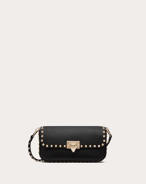 VALENTINO GARAVANI ROCKSTUD GRAINY CALFSKIN SHOULDER BAG  Product Image