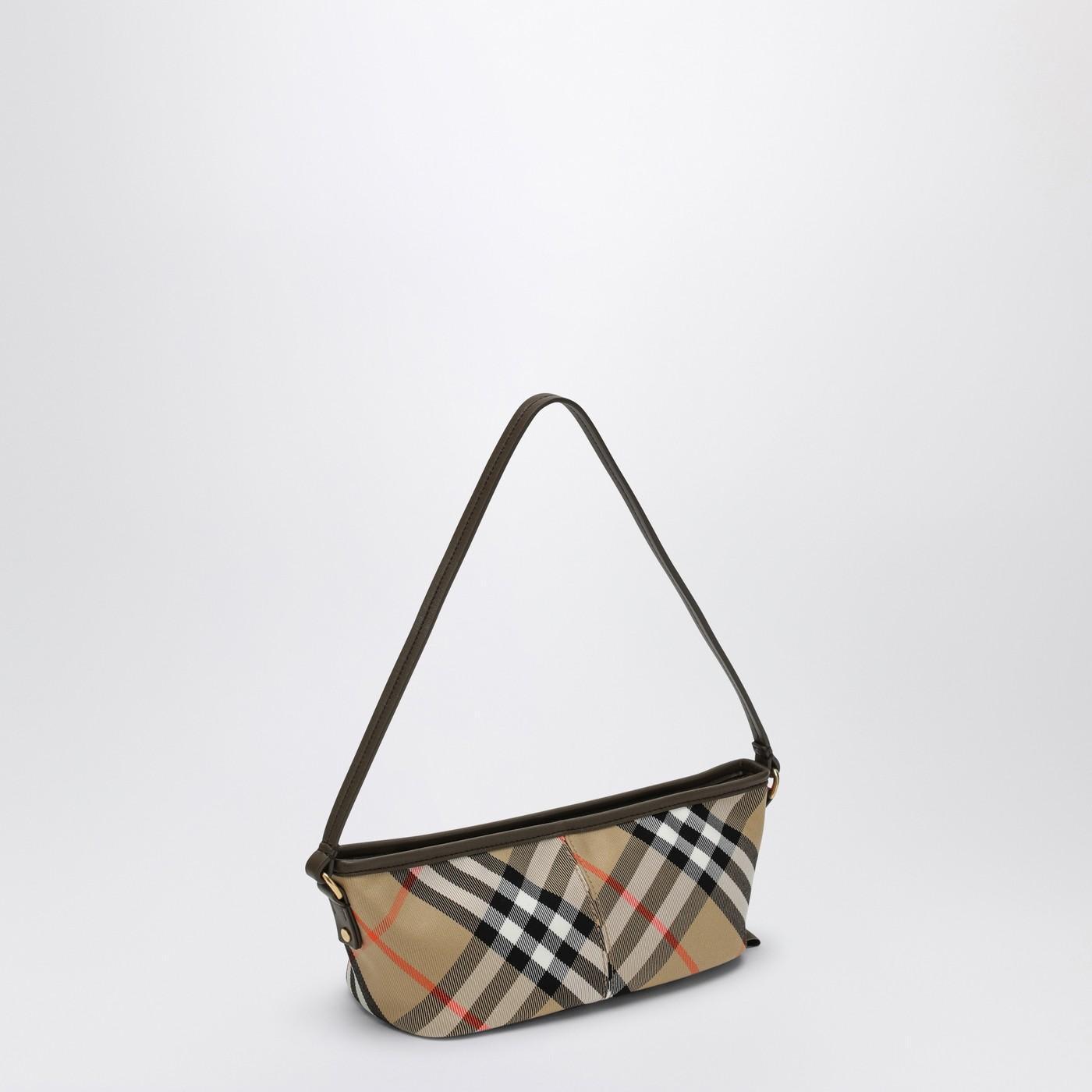 BURBERRY Mini Bag With Check Pattern In Cream Product Image