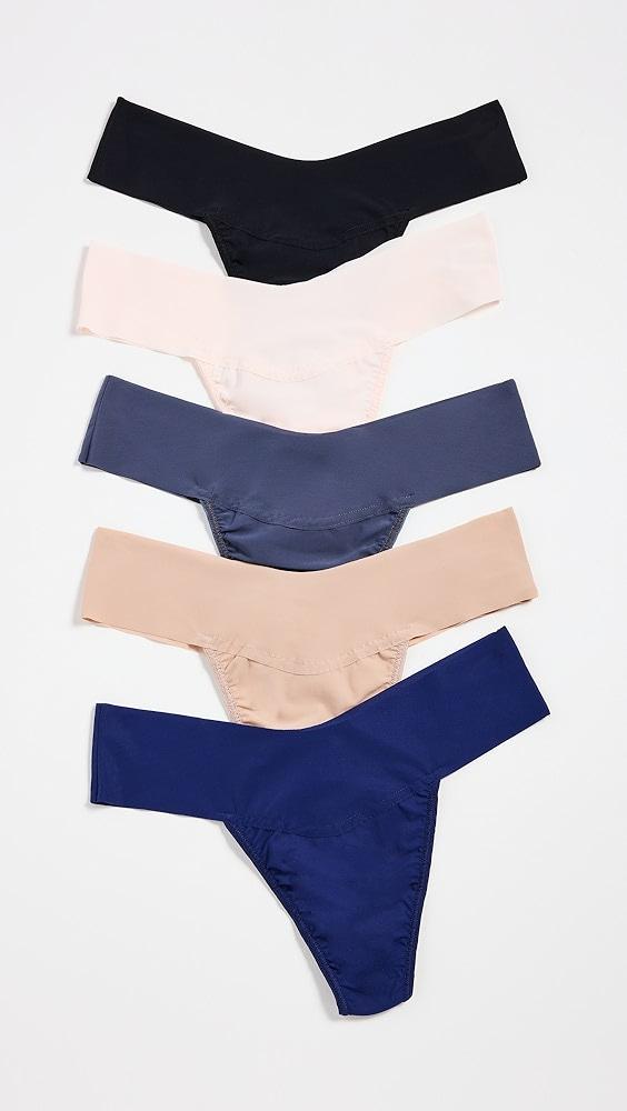 Hanky Panky Breathe Natural Thong 5 Pack | Shopbop Product Image