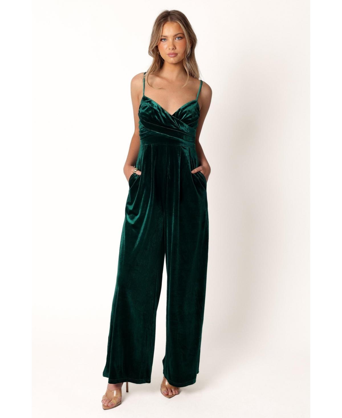 Petal and Pup Womens Quinnie Velvet Jumpsuit Product Image