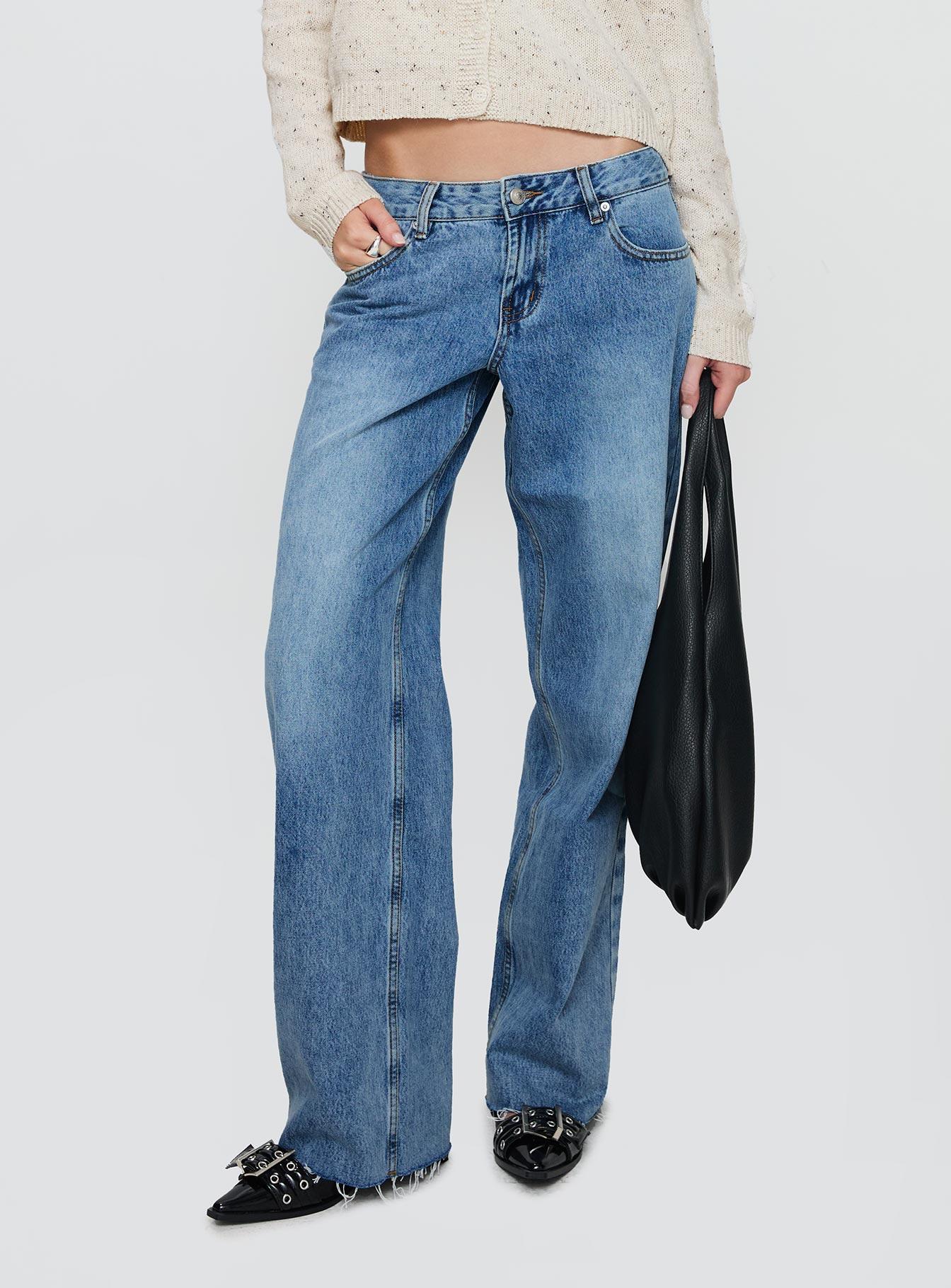 Sabryna Low Rise Jeans Blue Product Image