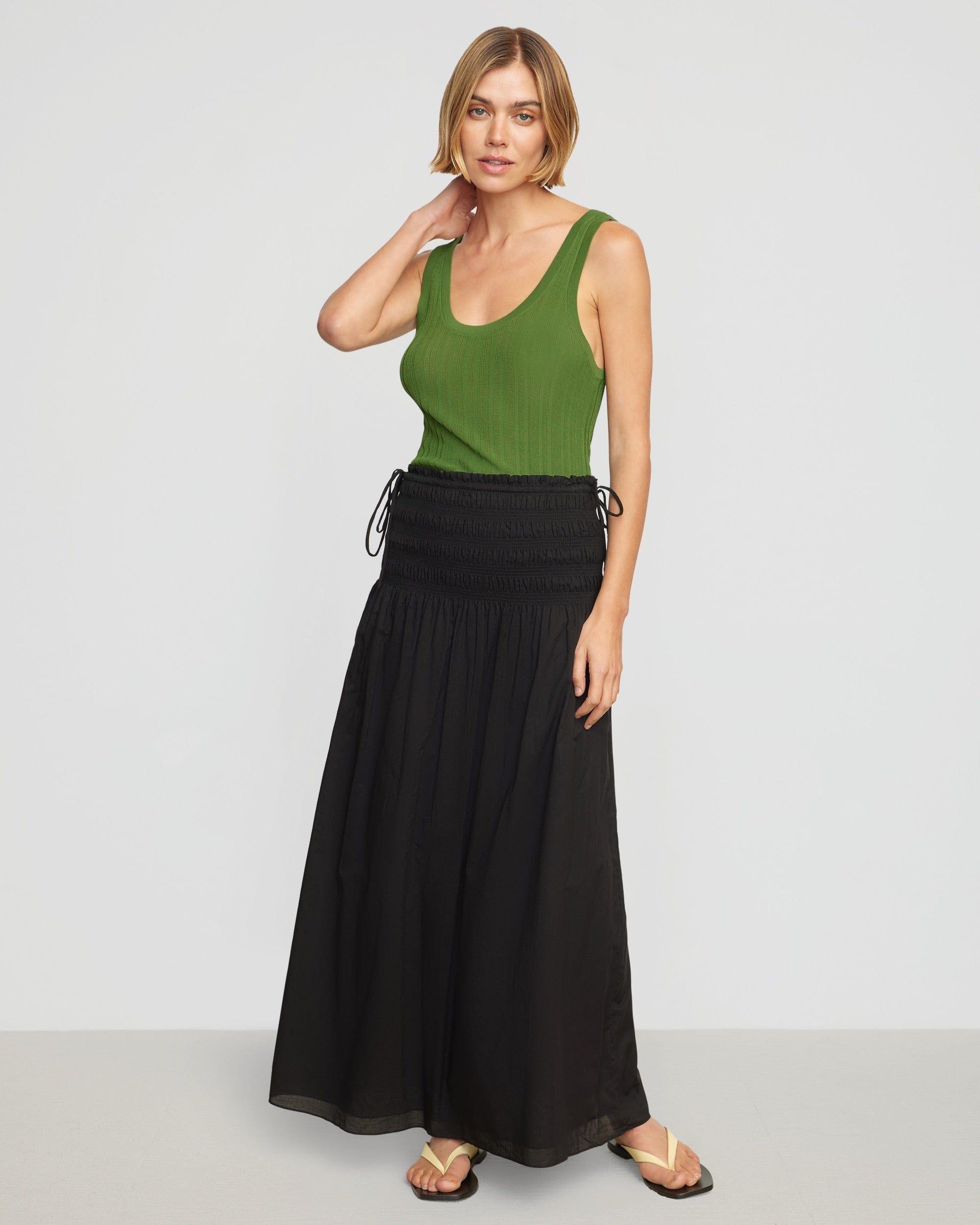 Adé Smocked-Waist Maxi Skirt Product Image