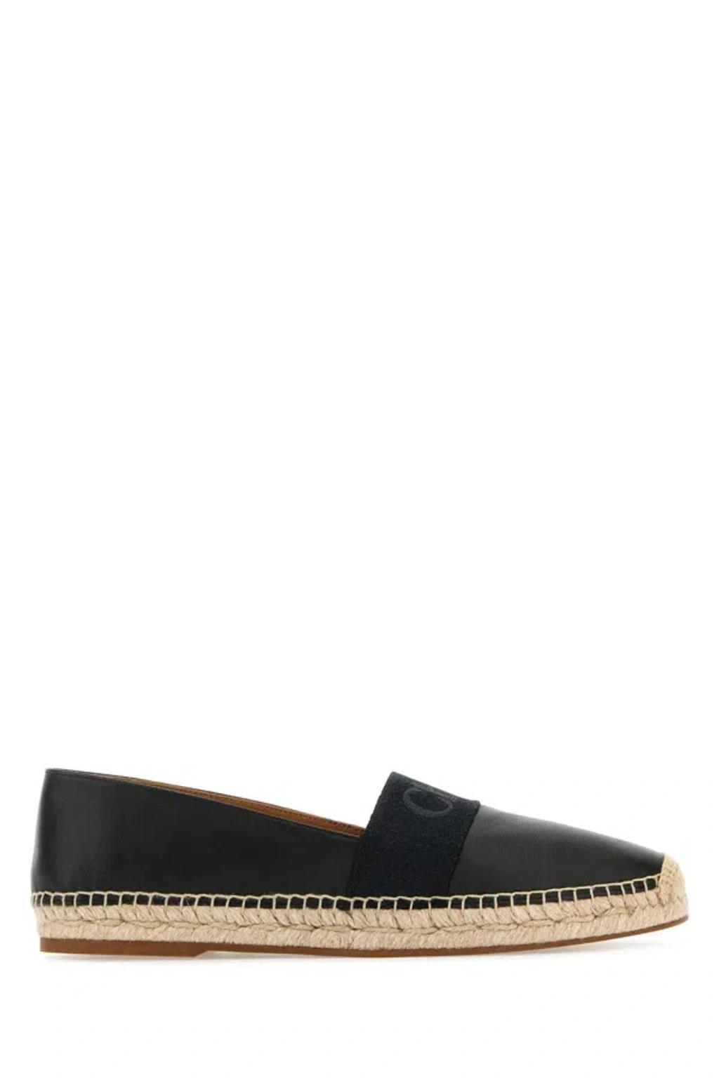 Piia Leather Espadrilles In Black Product Image