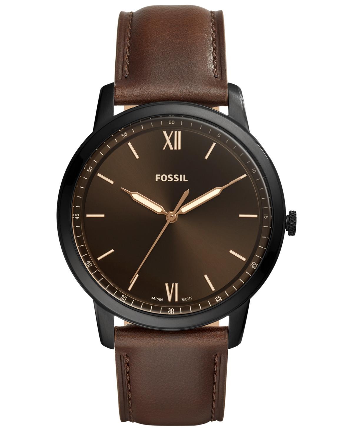 Fossil The Minimalist Three-Hand Smoke Stainless Steel Watch Product Image