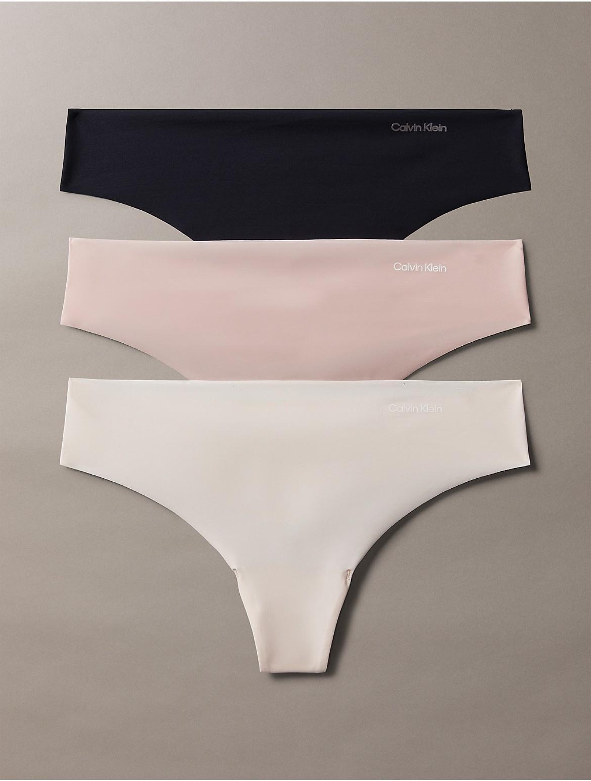 Calvin Klein Womens Invisibles 3-Pack Thong - Multi - L Product Image