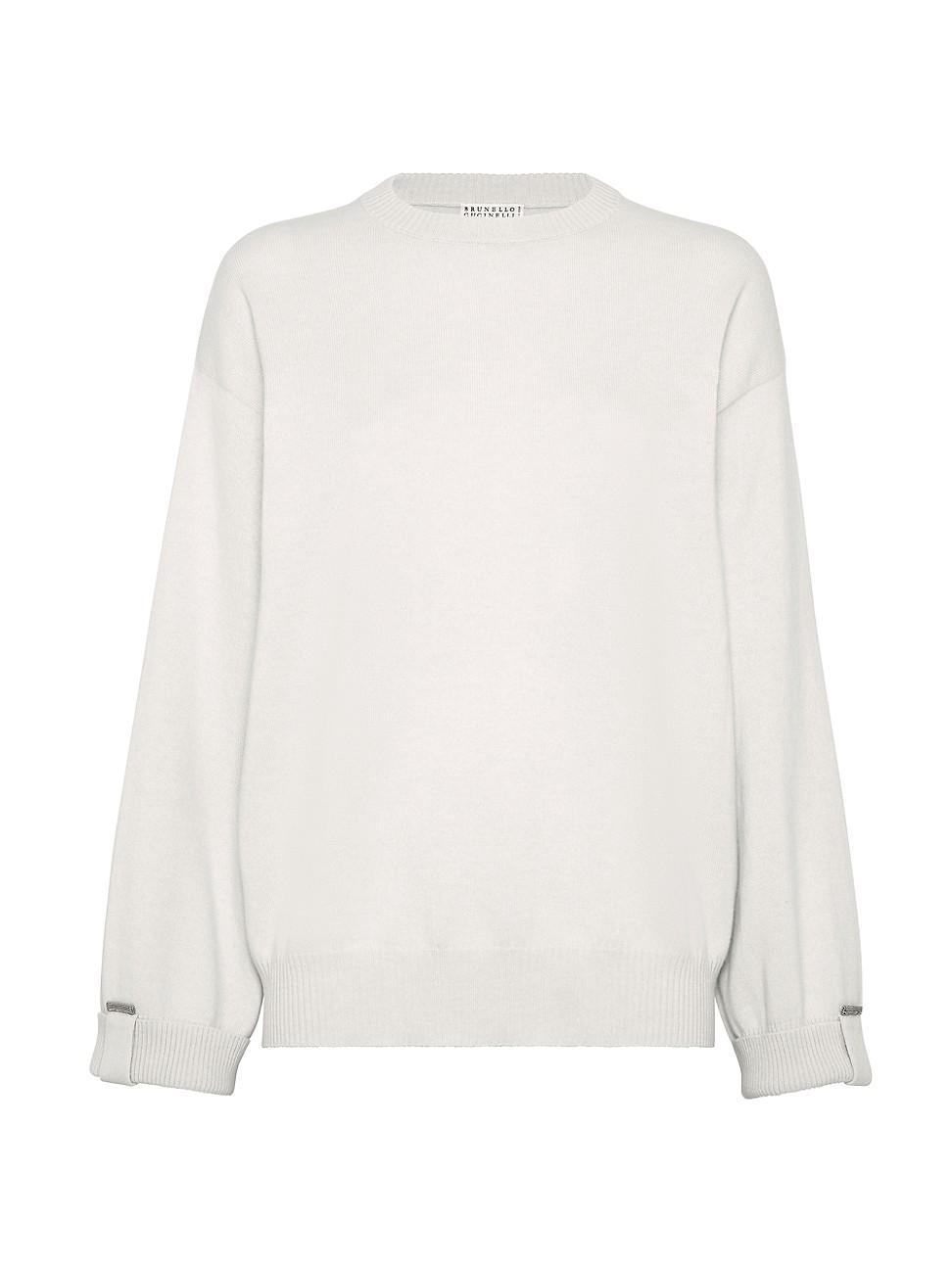 Womens Cashmere Sweater With Shiny Details Product Image