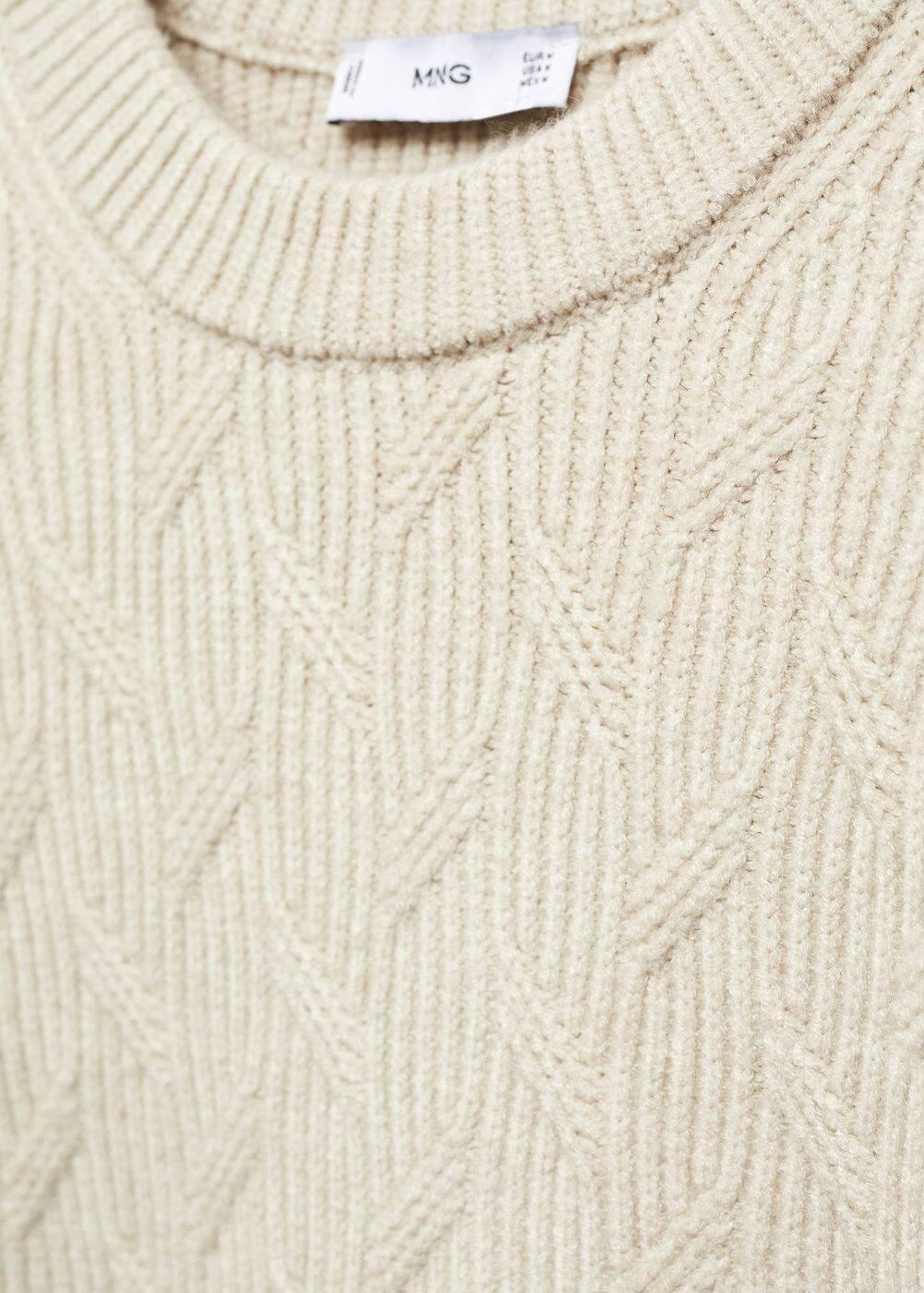 MANGO MAN - Knitted braided sweater light/pastel greyMen Product Image